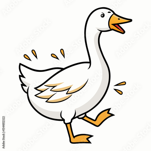 duck on white