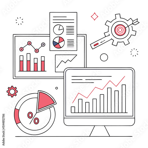 Data Analysis Charts, Graphs, and Key Performance Indicators (KPIs) for Business Growth