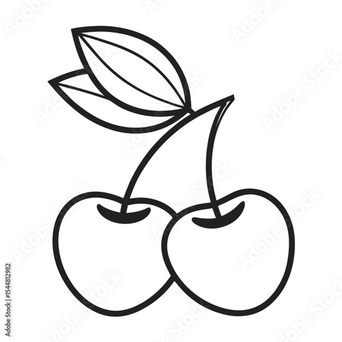 cherry with leaf