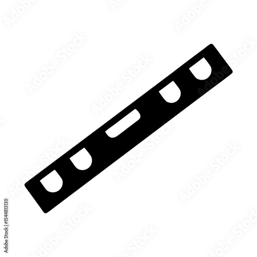 Stylized Spirit Level Depiction An icon showing a tool for measuring levelness
