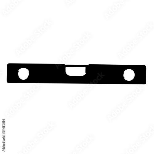 Silhouette of a Spirit Level Tool Used for Accuracy and Precision