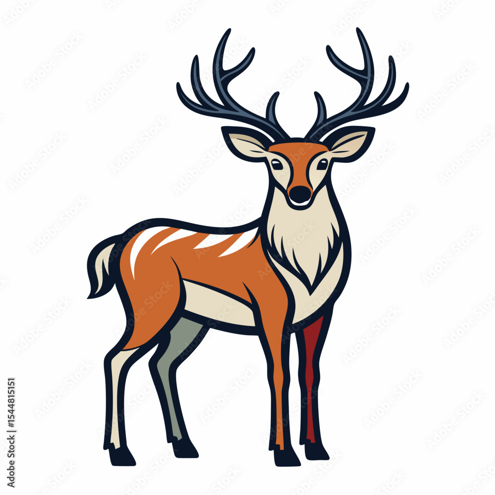 Obraz premium deer vector illustration