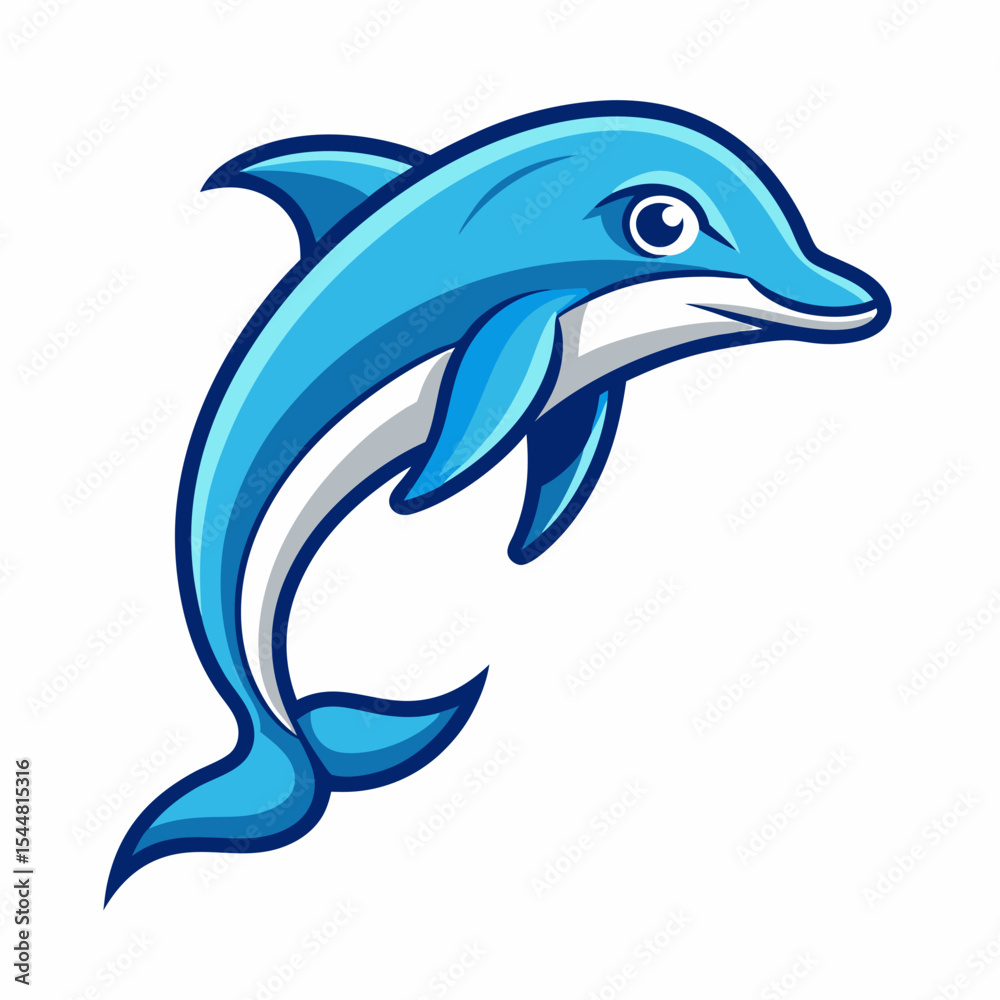Fototapeta premium dolphin isolated on white background