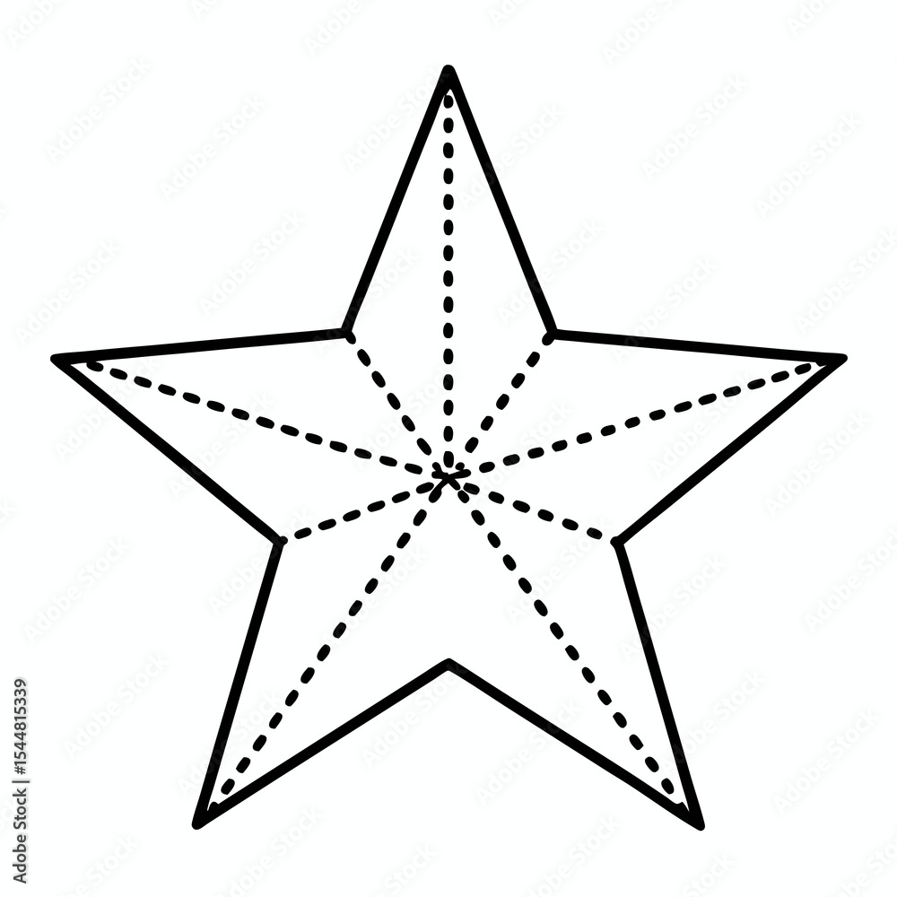 Obraz premium silver star isolated on white