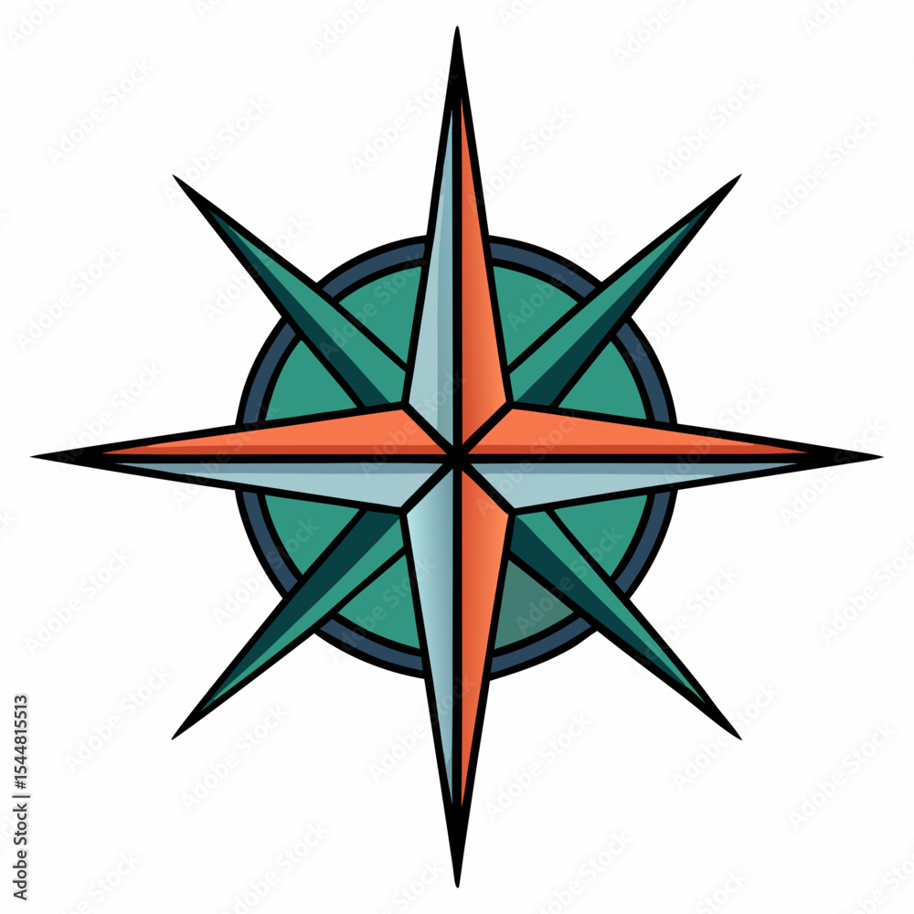 Obraz premium compass rose vector