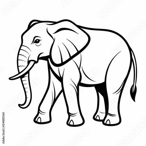 elephant cartoon isolated on white