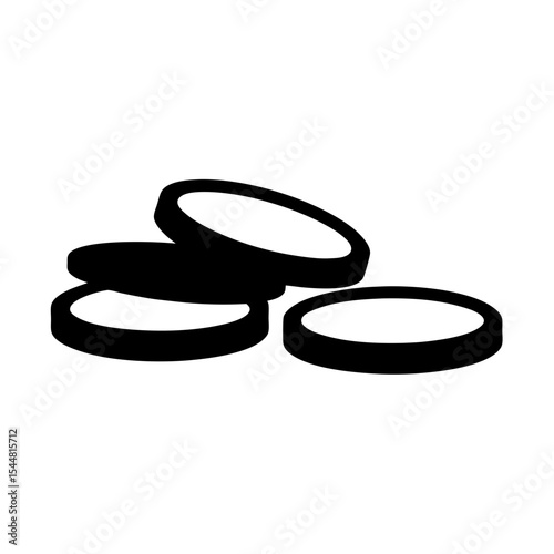 Stylized depiction of a small stack of casino chips or tokens