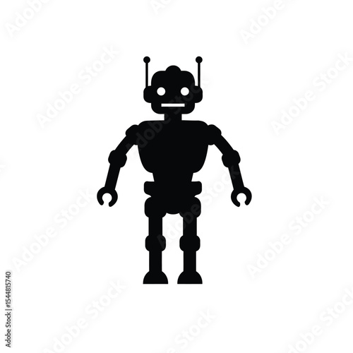 Retro Robot Illustration Vintage Style Robotic Character Design