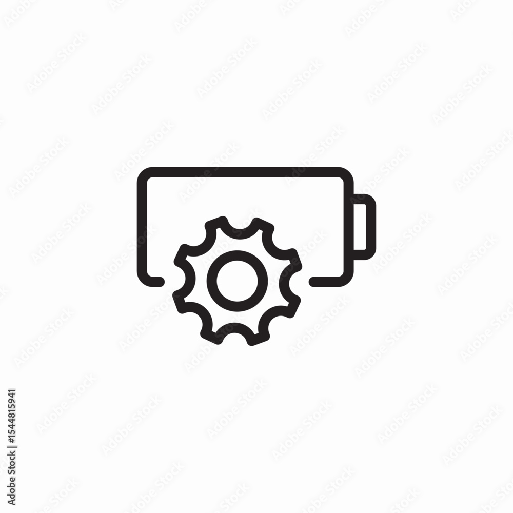 battery settings icon sign vector