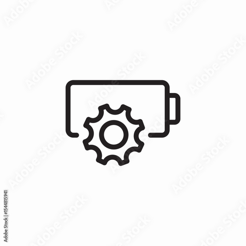 battery settings icon sign vector