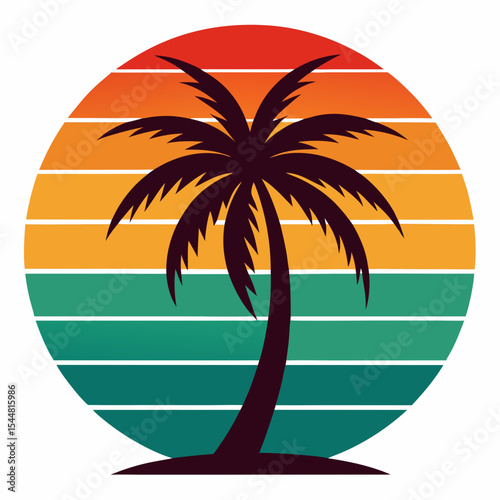 tropical island with palm trees