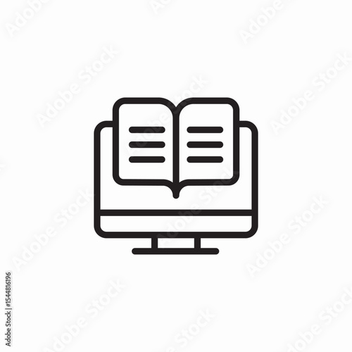book stand icon sign vector