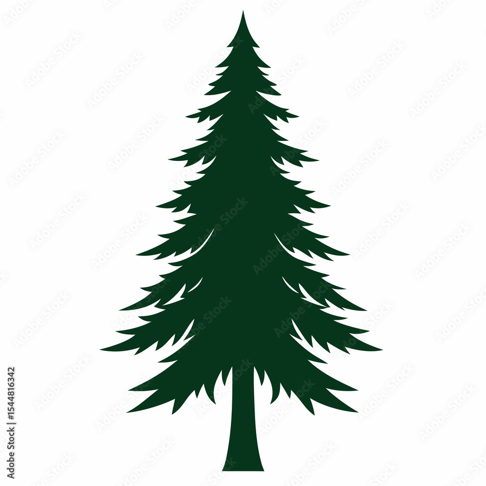 Fototapeta premium christmas tree isolated on white