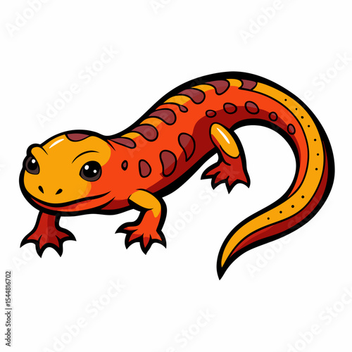 vector illustration of a cartoon lizard