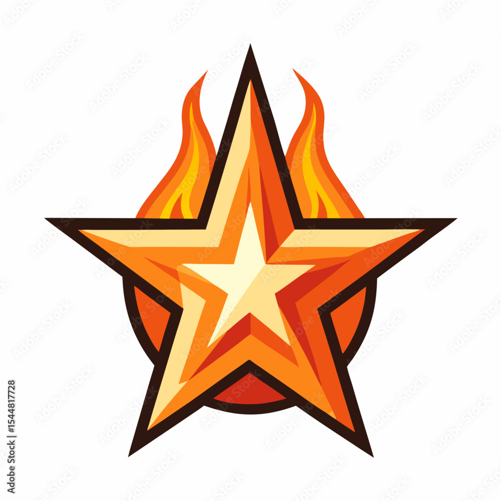 Obraz premium red star on black background