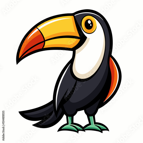 toucan bird on white background