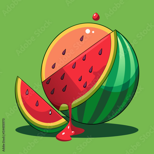 watermelon vector illustration
