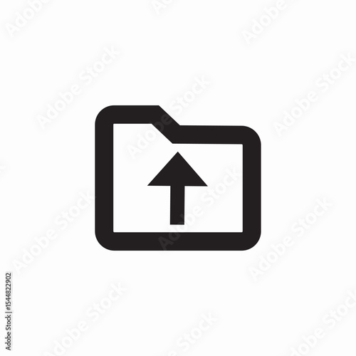 file folder upload icon sign vector