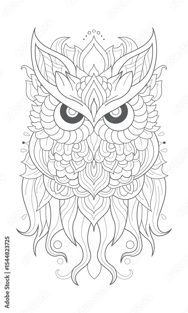 Obraz premium Owl coloring pages