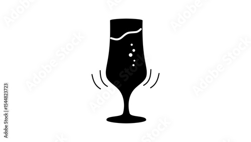 2-3 magnitude earthquake, black isolated silhouette