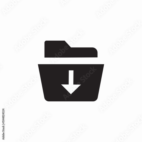 folder download icon sign vector