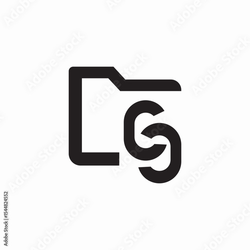 folder link icon sign vector