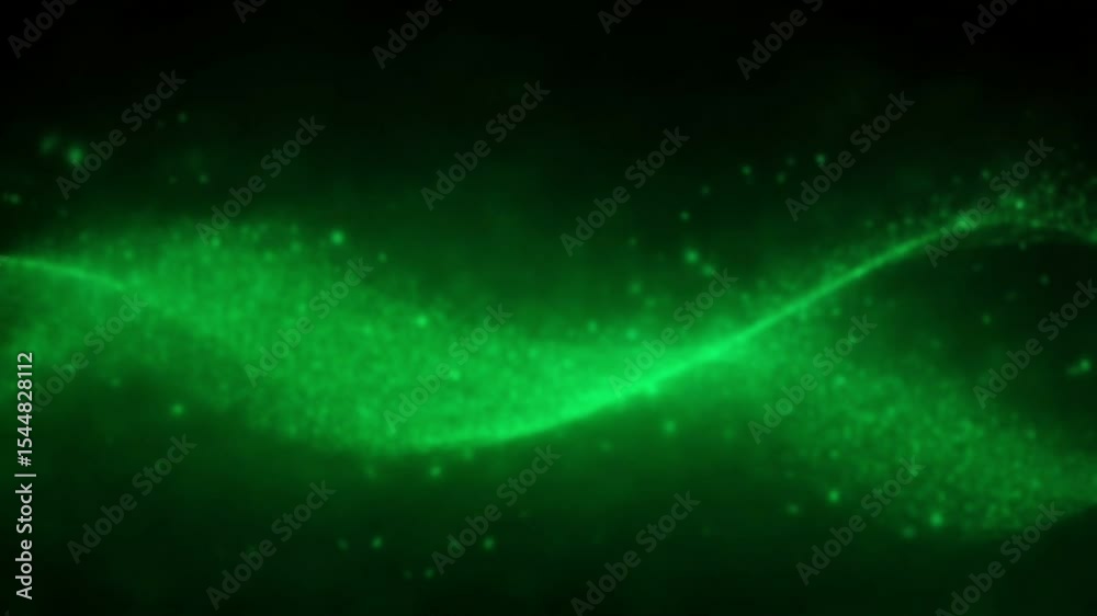 Green Wavy Abstract: A mesmerizing visual, an elegant wavy abstract of glowing emerald light. a sense of organic motion and ethereal beauty.