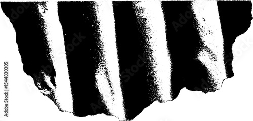 High contrast black and white railroad tie segment for design use