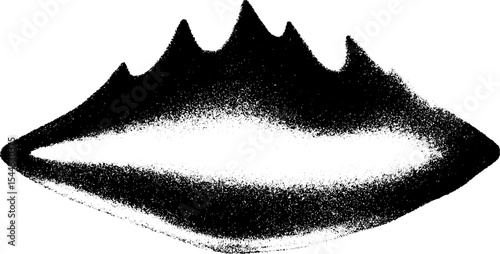 High contrast black and white abstract art with raindrop streak effect