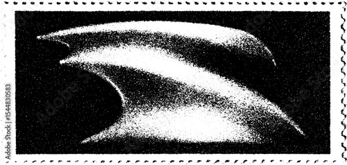 Abstract retro badge with high contrast black and white design for vintage appeal