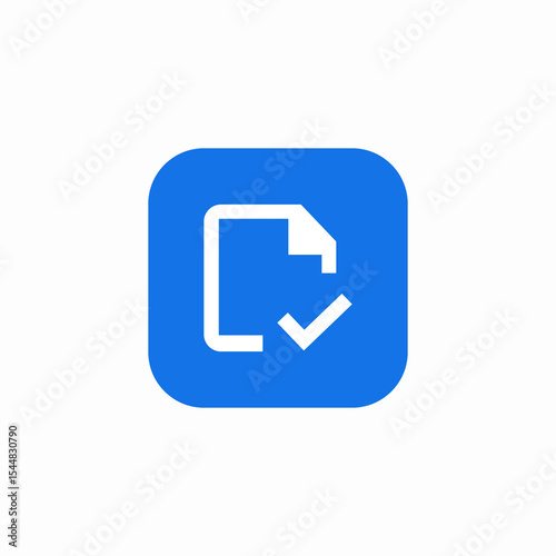 file note completed icon sign vector