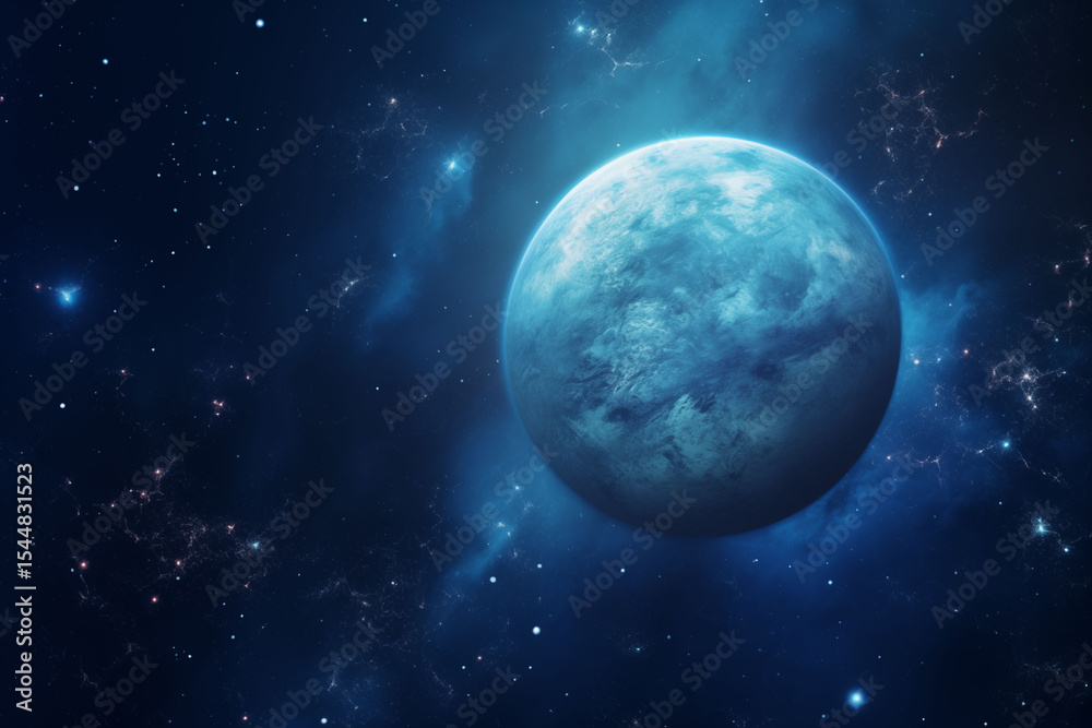 Obraz premium Dramatic planets background with space nebula with stars