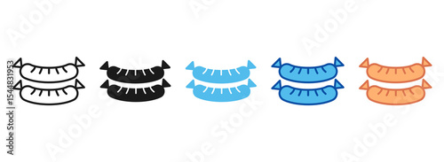Sausage Icon Set Multiple Style Collection