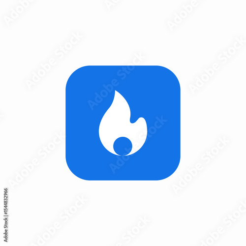 large flame icon sign vector