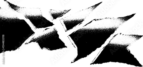 Shattered glass high contrast black and white abstract art for dynamic design