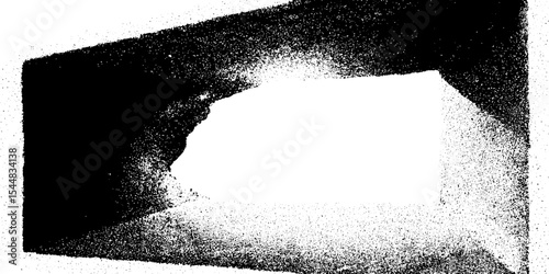 Abstract high contrast black and white concrete window design