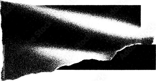 Abstract high contrast black and white spray paint stencil art