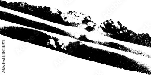Abstract high contrast black and white stock ticker tape design