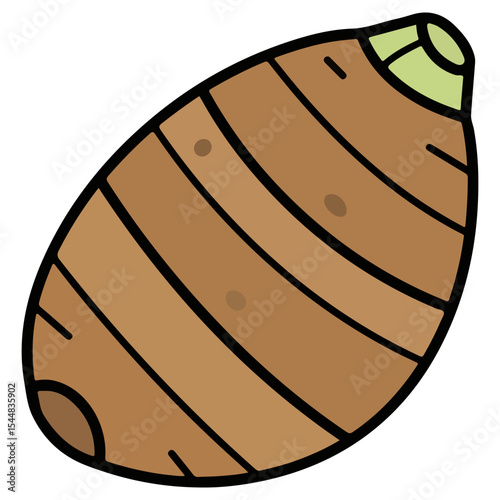 Taro vector illustration, simple design