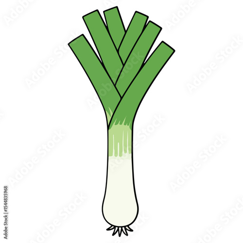 Leek vector illustration, simple design
