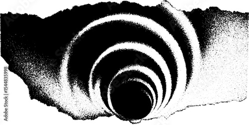 High contrast black and white vortex design for abstract art concepts