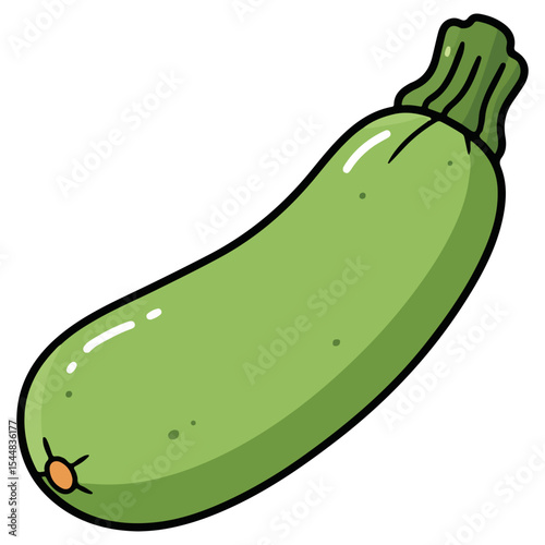 Zucchini vector illustration, simple design