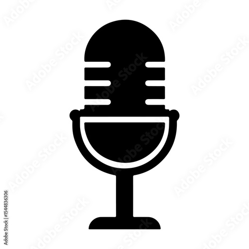 Microphone flat icon vector