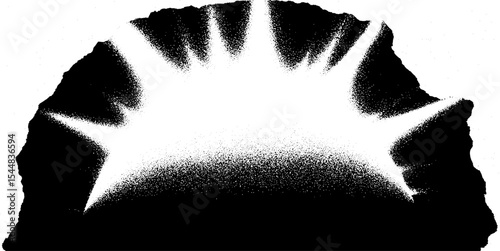 High contrast black and white sunburst tarot card design