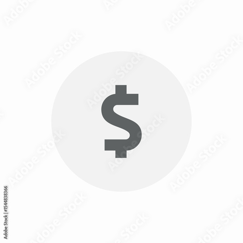 us dollar icon sign vector