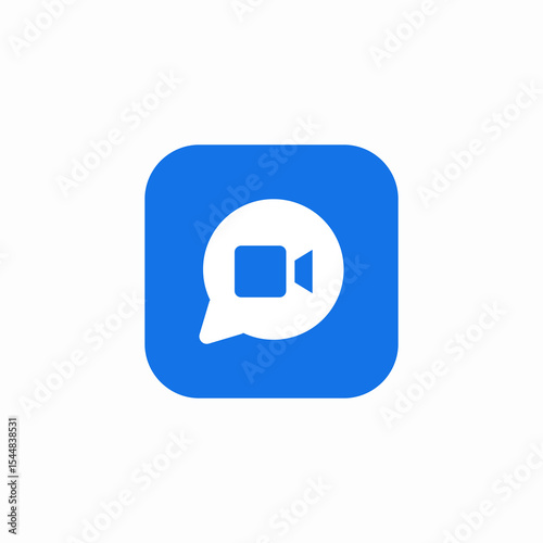 video call chat application icon sign vector