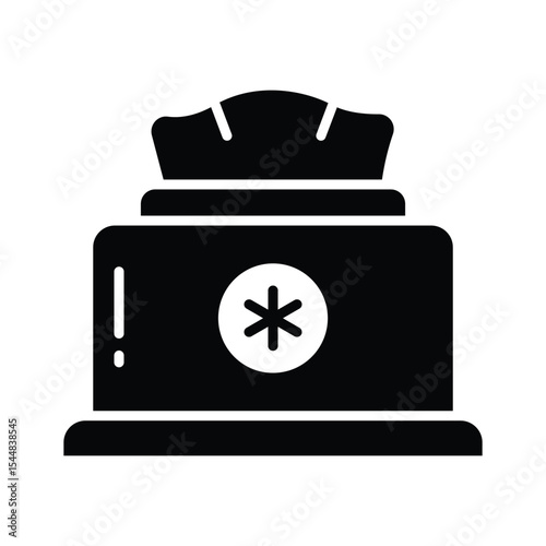 A captivating glyph style icon of medical wipes packaging