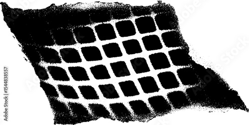 High contrast black and white abstract waffle grid pattern for design and print