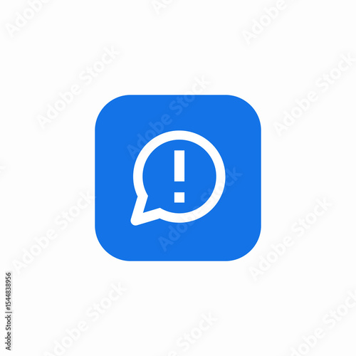 warning message application icon sign vector