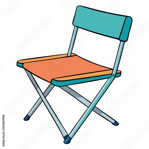 green plastic chair